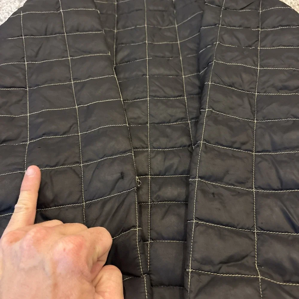 The North Face Girls Thermoball Eco Puffer Jacket Black Gold Size Medium 10/12